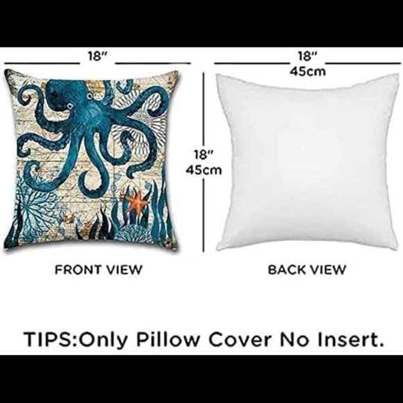(Only Covers) Mediterranean Vintage Nautical Style Throw Pillowcase 18x18inches - Picture 3 of 6